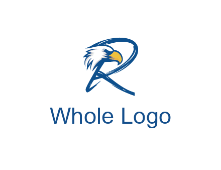 eagle head with letter R