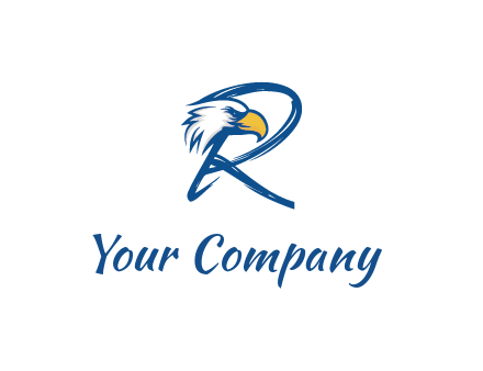 eagle head with letter R