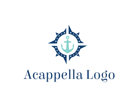 ship anchor in compass circle