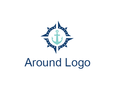 ship anchor in compass circle