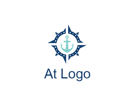 ship anchor in compass circle