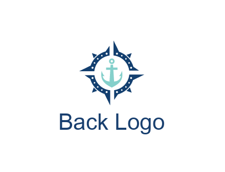 ship anchor in compass circle