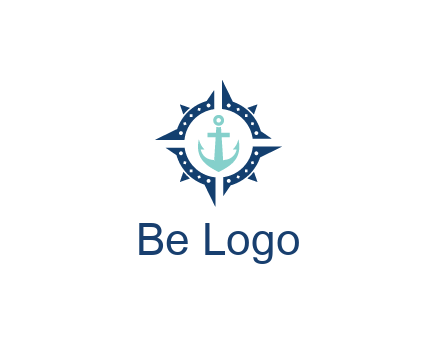 ship anchor in compass circle