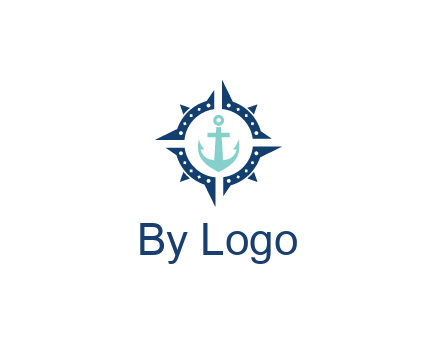ship anchor in compass circle