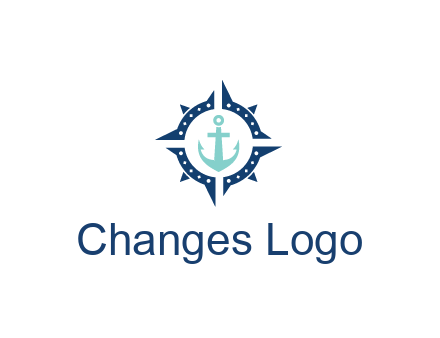 ship anchor in compass circle