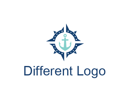 ship anchor in compass circle