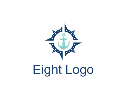 ship anchor in compass circle