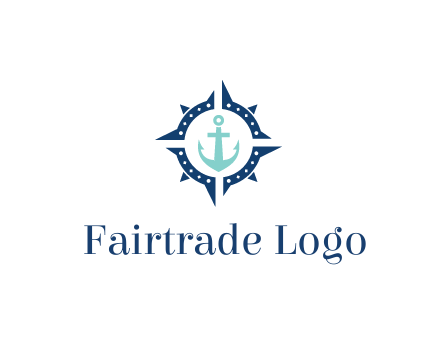 ship anchor in compass circle