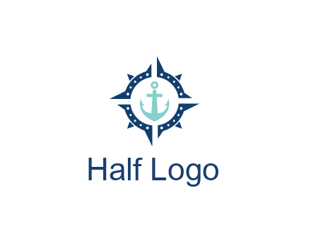 ship anchor in compass circle
