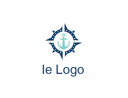 ship anchor in compass circle
