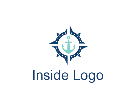 ship anchor in compass circle