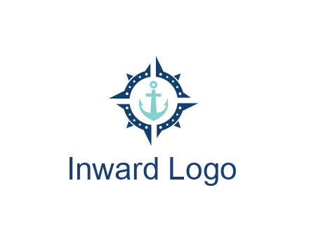 ship anchor in compass circle