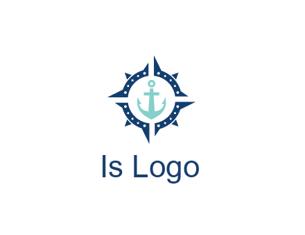 ship anchor in compass circle