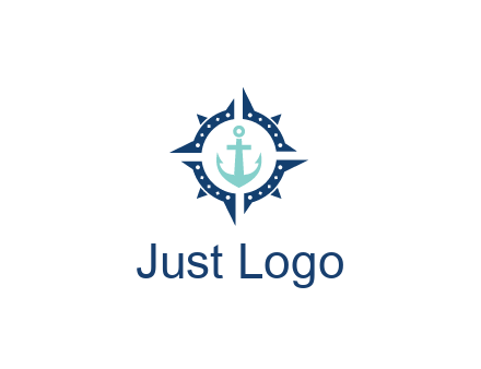 ship anchor in compass circle