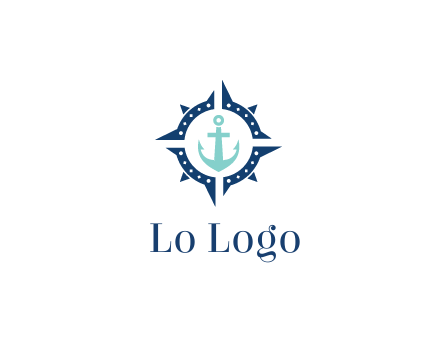 ship anchor in compass circle
