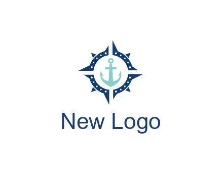 ship anchor in compass circle
