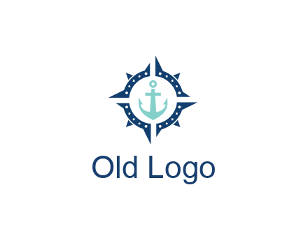 ship anchor in compass circle