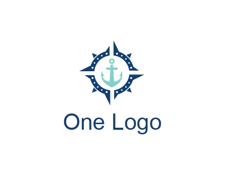 ship anchor in compass circle