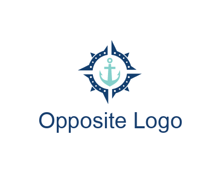 ship anchor in compass circle