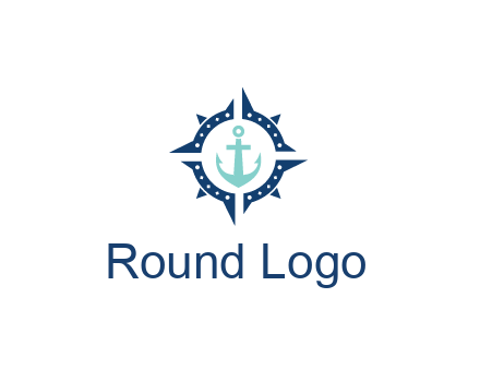 ship anchor in compass circle