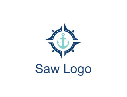 ship anchor in compass circle
