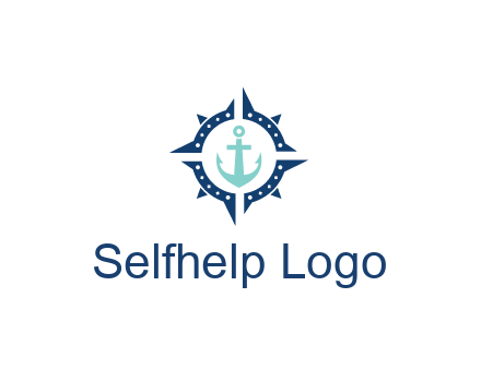ship anchor in compass circle
