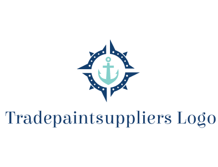 ship anchor in compass circle