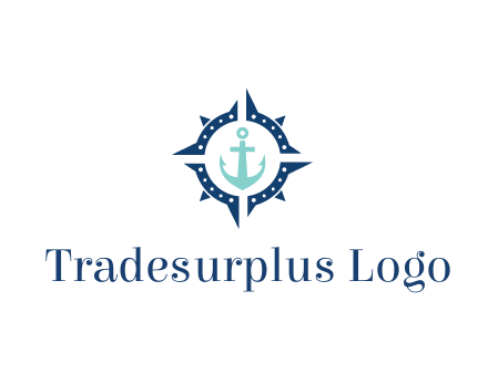 ship anchor in compass circle
