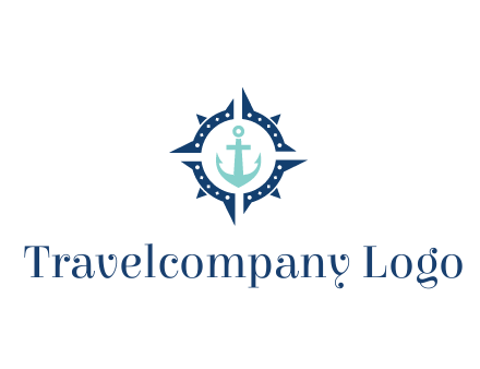 ship anchor in compass circle