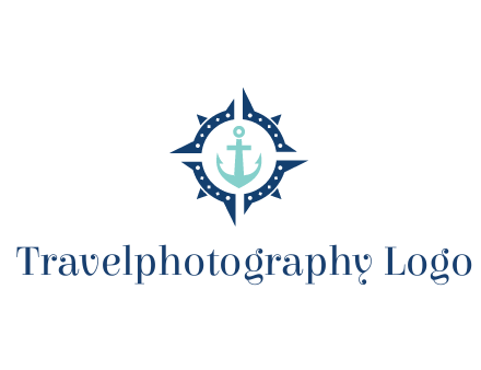 ship anchor in compass circle