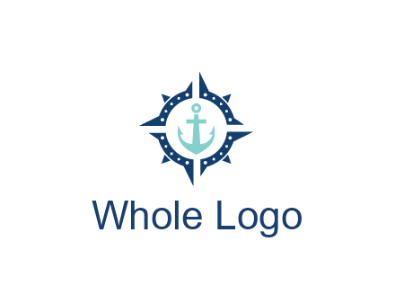 ship anchor in compass circle