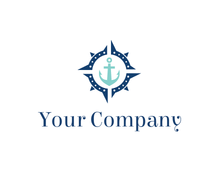 ship anchor in compass circle