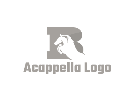 negative spacing horse in letter B