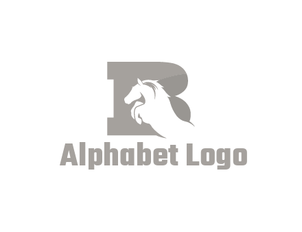 negative spacing horse in letter B