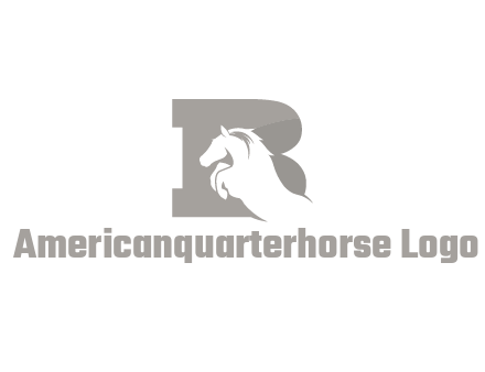 negative spacing horse in letter B