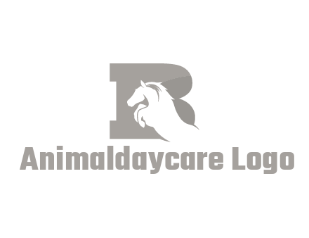 negative spacing horse in letter B