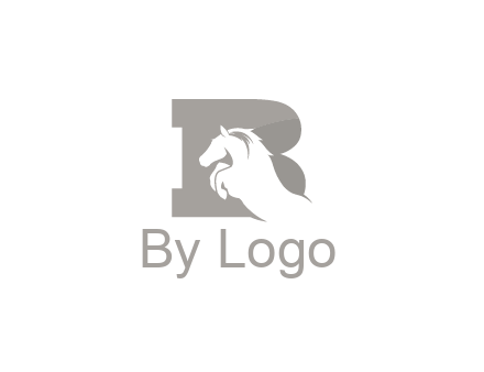 negative spacing horse in letter B
