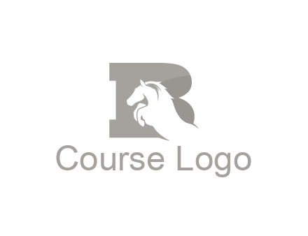 negative spacing horse in letter B