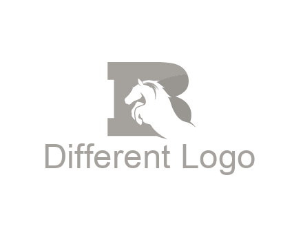 negative spacing horse in letter B