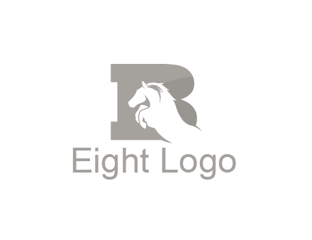 negative spacing horse in letter B