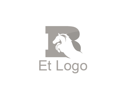 negative spacing horse in letter B