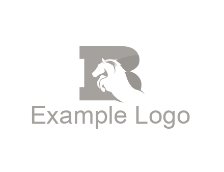 negative spacing horse in letter B