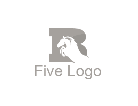 negative spacing horse in letter B