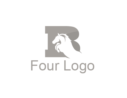 negative spacing horse in letter B