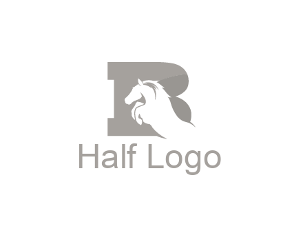 negative spacing horse in letter B