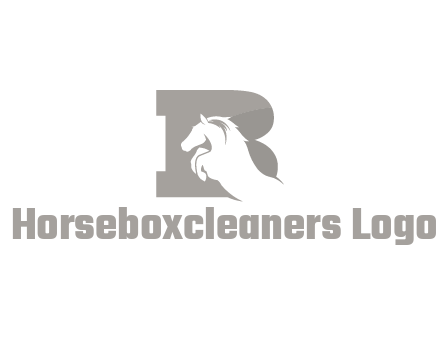 negative spacing horse in letter B