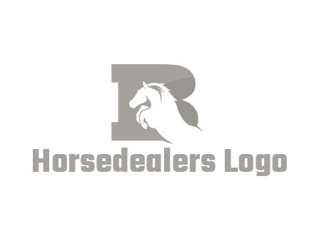negative spacing horse in letter B