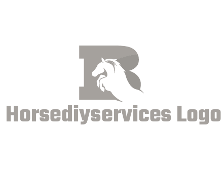 negative spacing horse in letter B