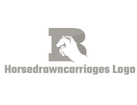 negative spacing horse in letter B