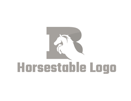 negative spacing horse in letter B